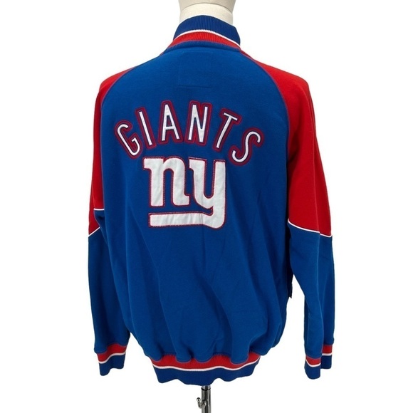 NFL NY Giants Blue Red Zip Up Fleece Jacket Size XL Men's - Picture 4 of 8